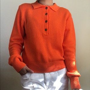 Urban Outfitters Orange Knit Long Sleeve